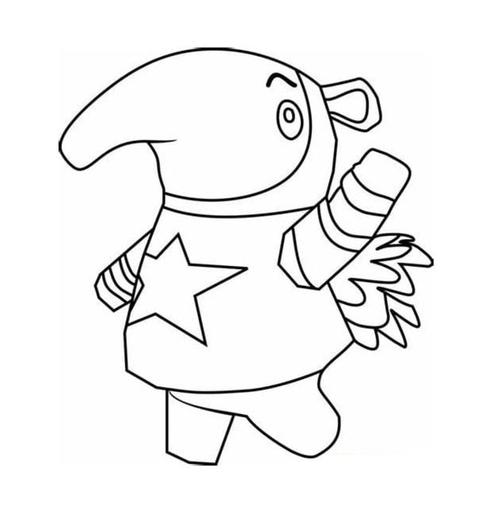 どうぶつの森シリーズ  簡単 ぬりえ