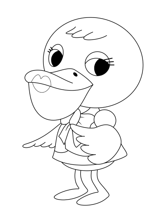どうぶつの森シリーズ  基本を描く ぬりえ