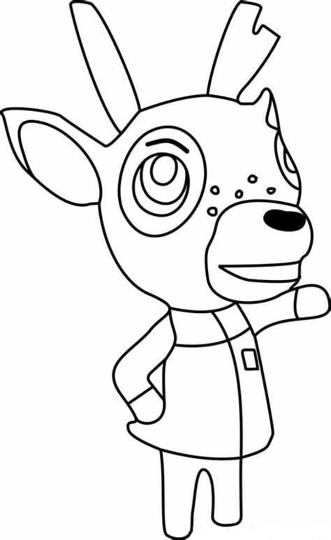 どうぶつの森シリーズ  無料で描く ぬりえ