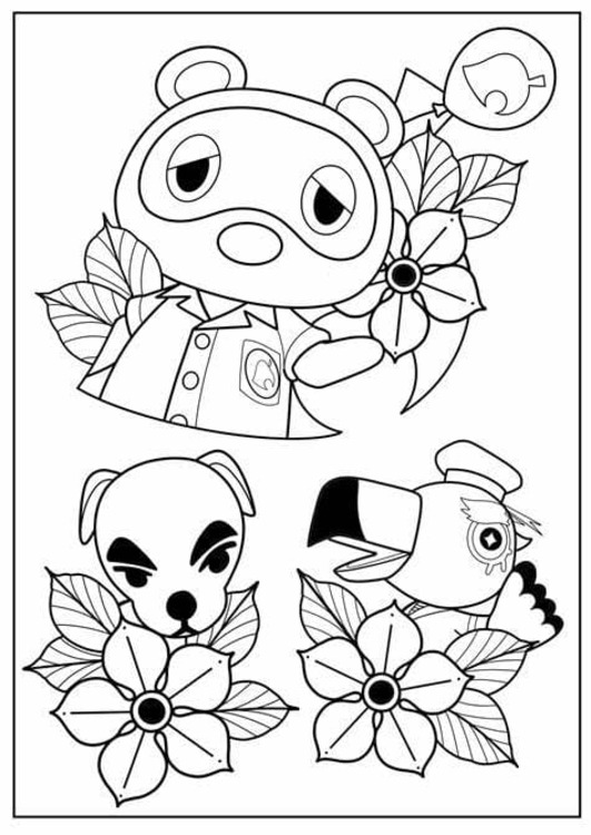 どうぶつの森シリーズ シンプルな画像 ぬりえ