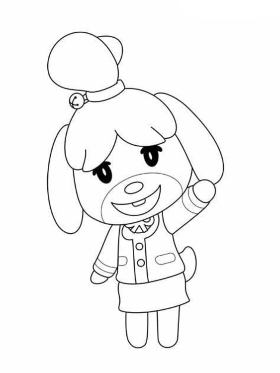 どうぶつの森シリーズ  単純 ぬりえ