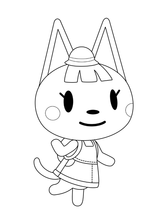 どうぶつの森シリーズ  とても幸せ ぬりえ