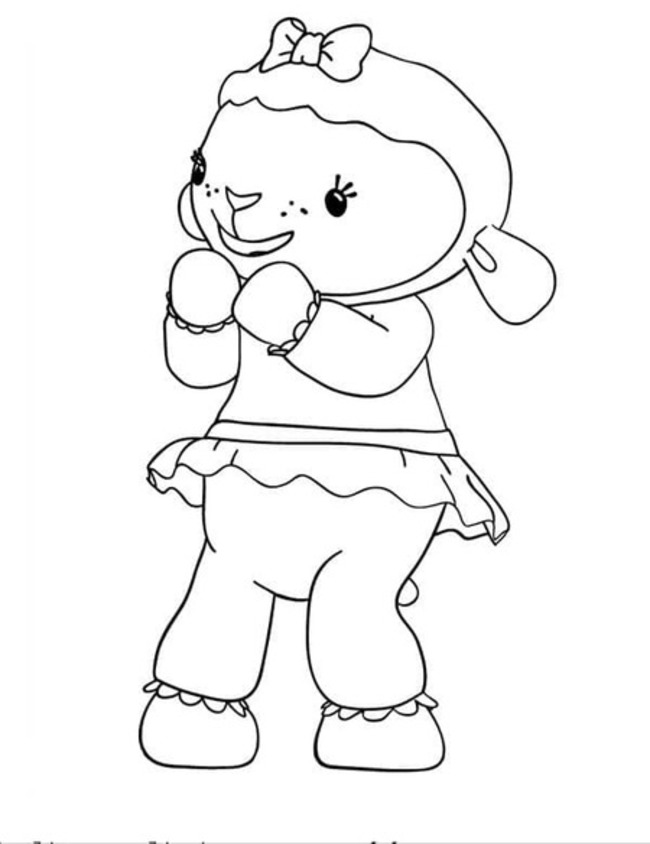 ドックはおもちゃドクター 簡単に描く ぬりえ