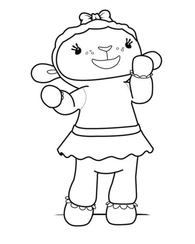 ドックはおもちゃドクター かわいい絵を描く ぬりえ