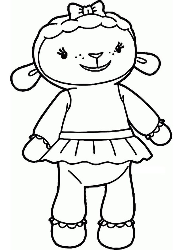 ドックはおもちゃドクター シンプルに描く ぬりえ