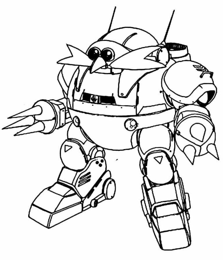 ドクター・エッグマン 描画 ぬりえ