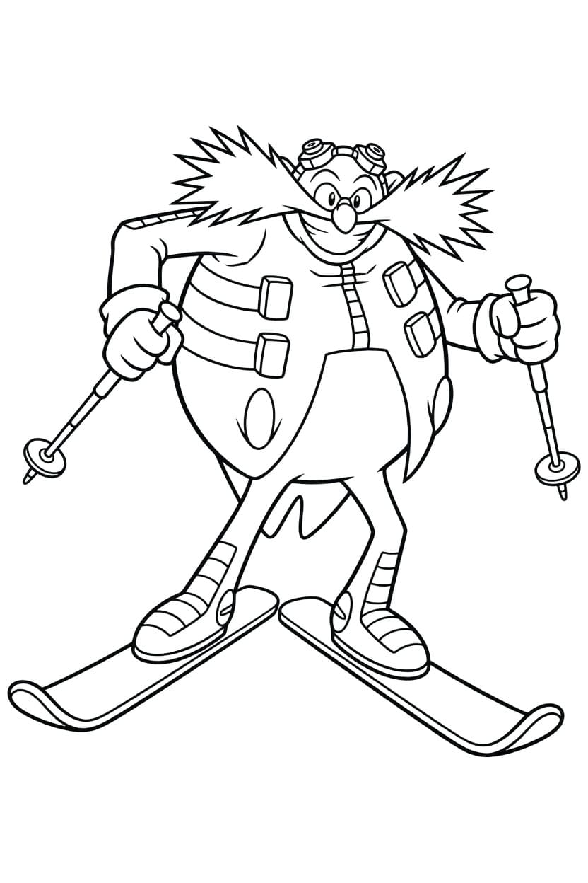 ドクター・エッグマン 基本的な ぬりえ