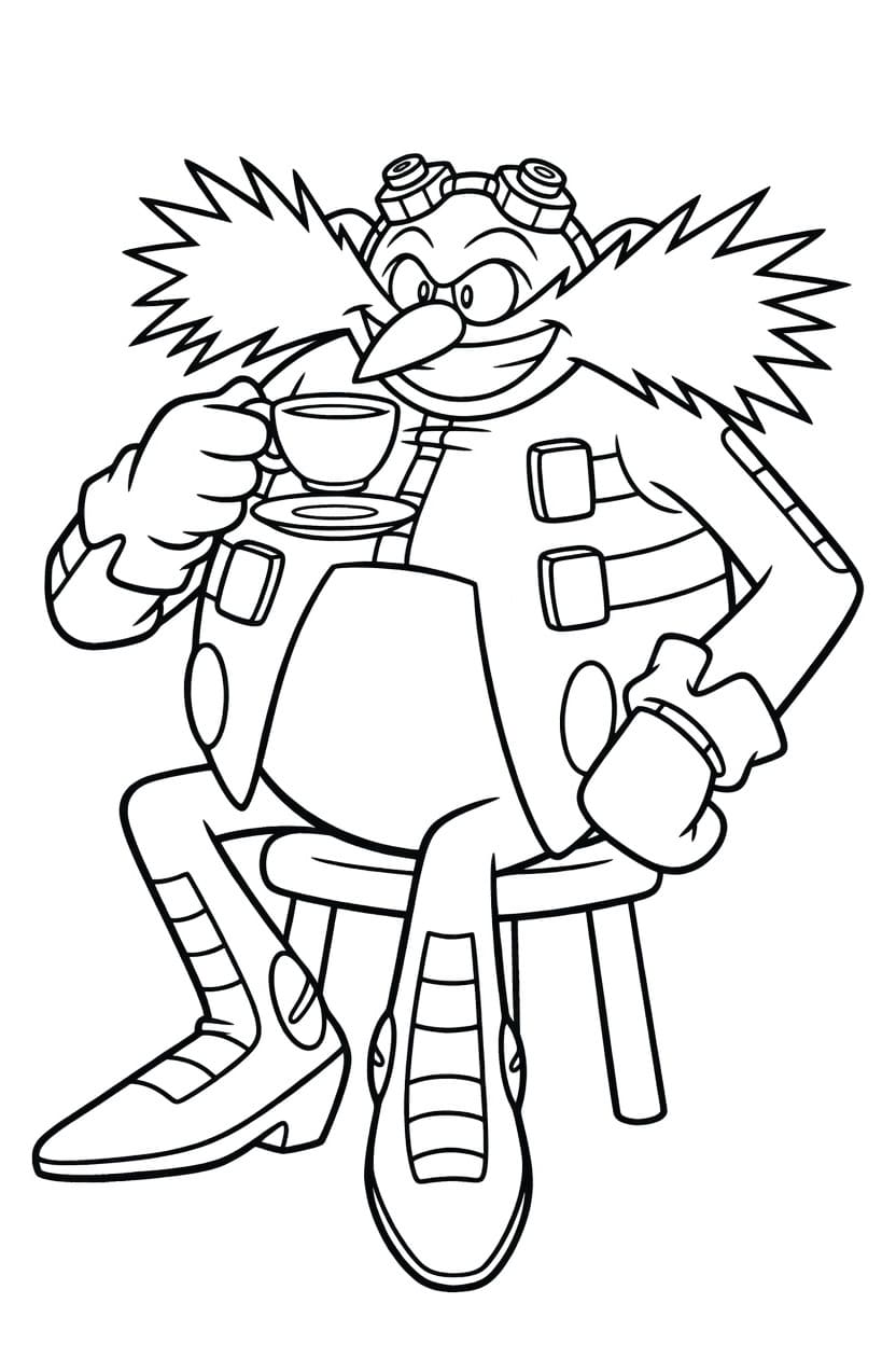 ドクター・エッグマン 無料で ぬりえ