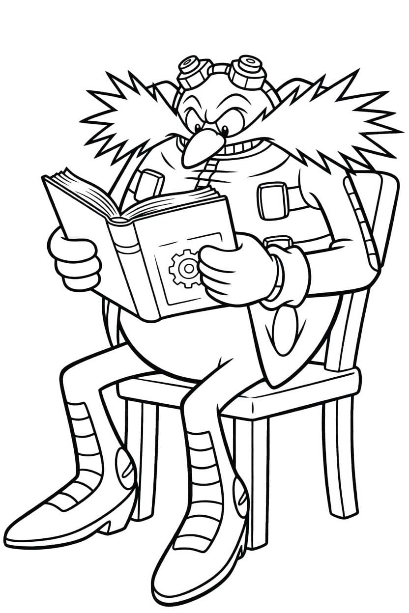 ドクター・エッグマン 単純 ぬりえ