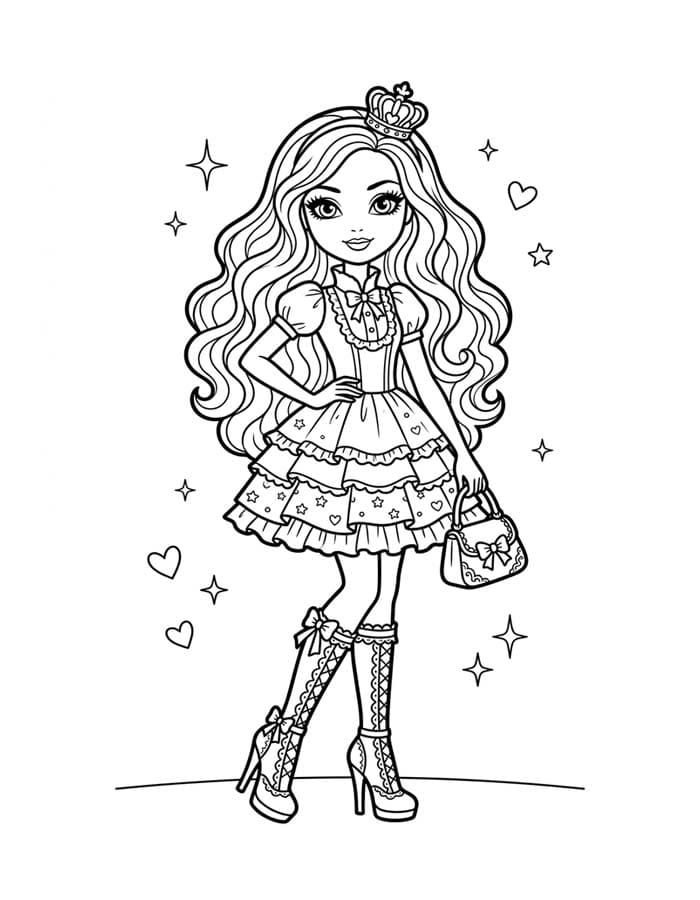 エバー・アフター・ハイ 描画 ぬりえ