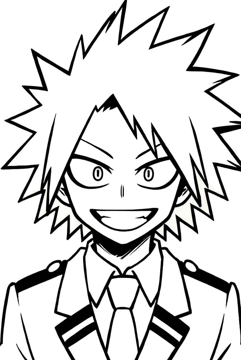 笑顔 上鳴電気 ぬりえ