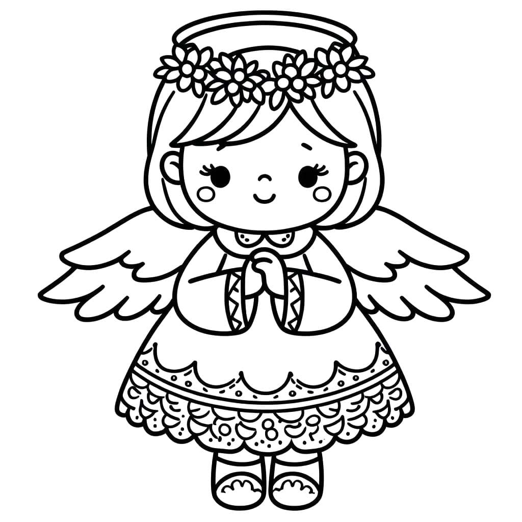 エンジェル 2 ぬりえ