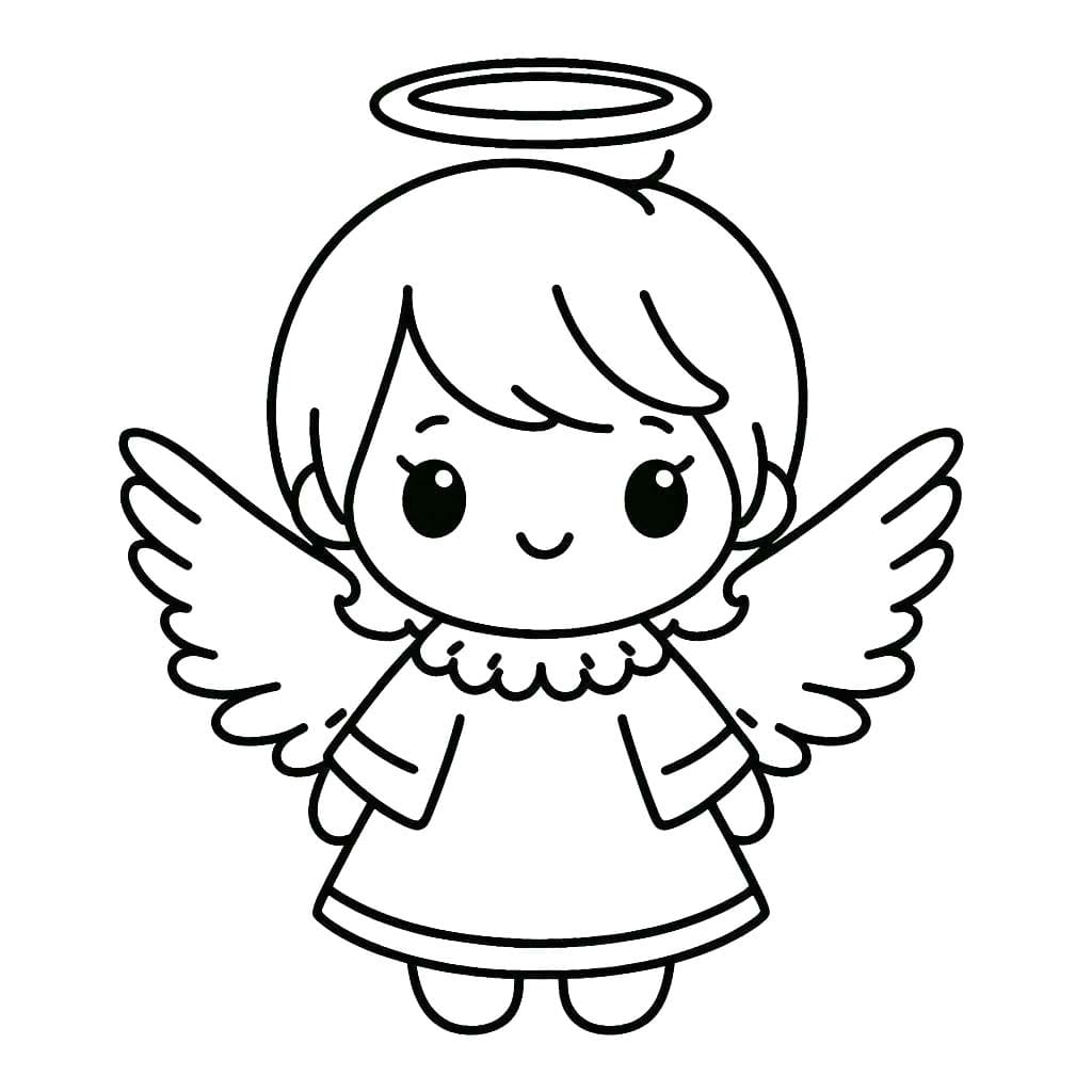 エンジェル 3 ぬりえ