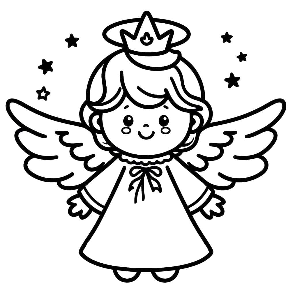 エンジェル 印刷 ぬりえ