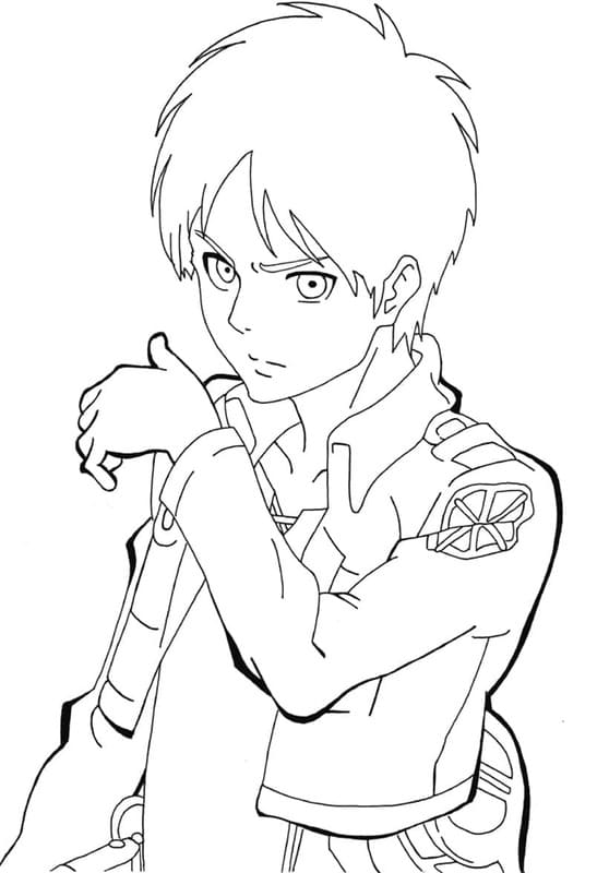 エレン・イェーガー 描く ぬりえ