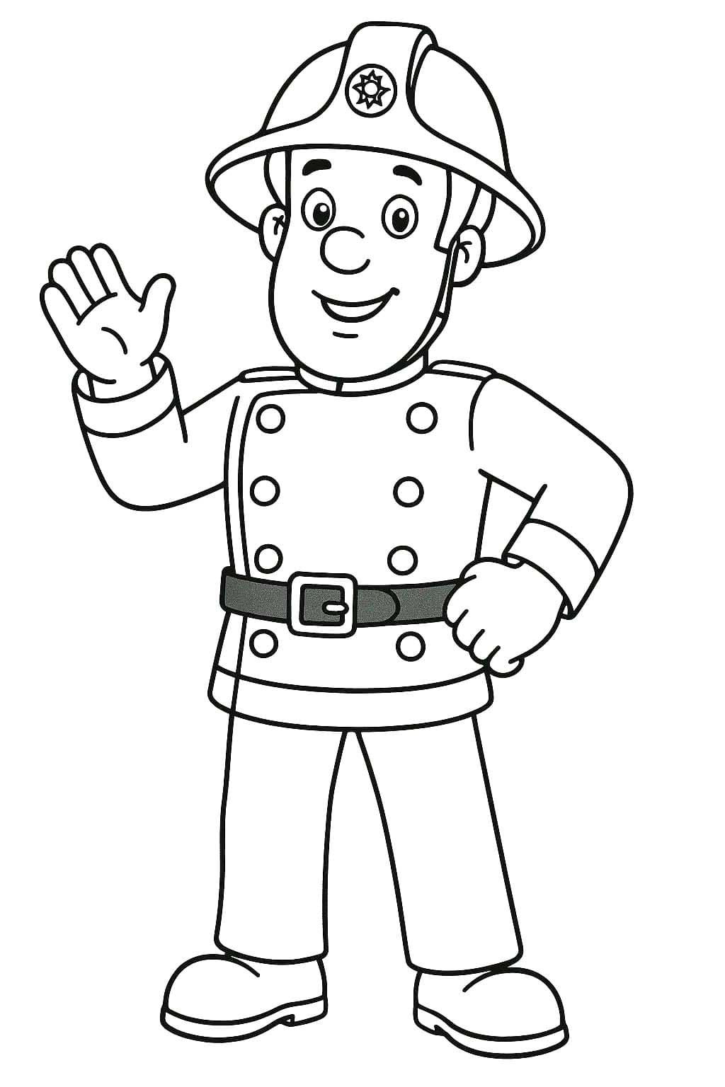 ファイヤーマンサム 印刷可能 ぬりえ