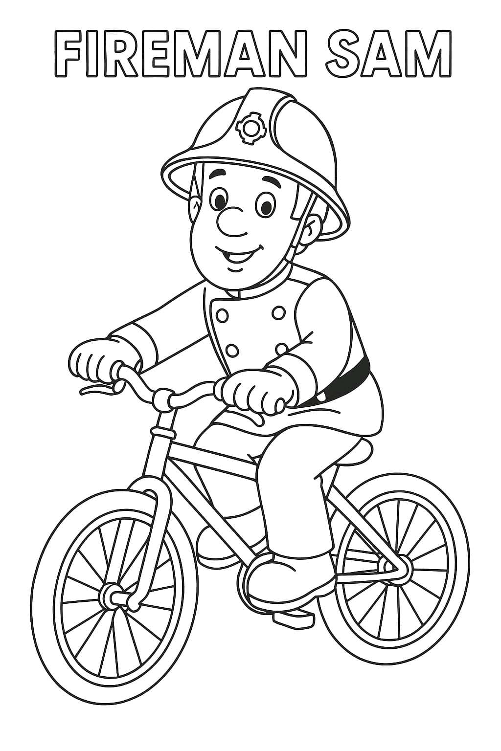 ファイヤーマンサム 無料で印刷可能 ぬりえ