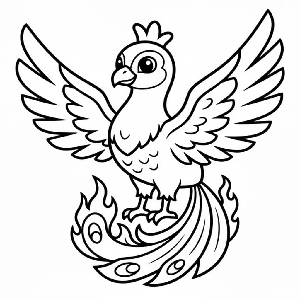 フェニックス 画像 ぬりえ