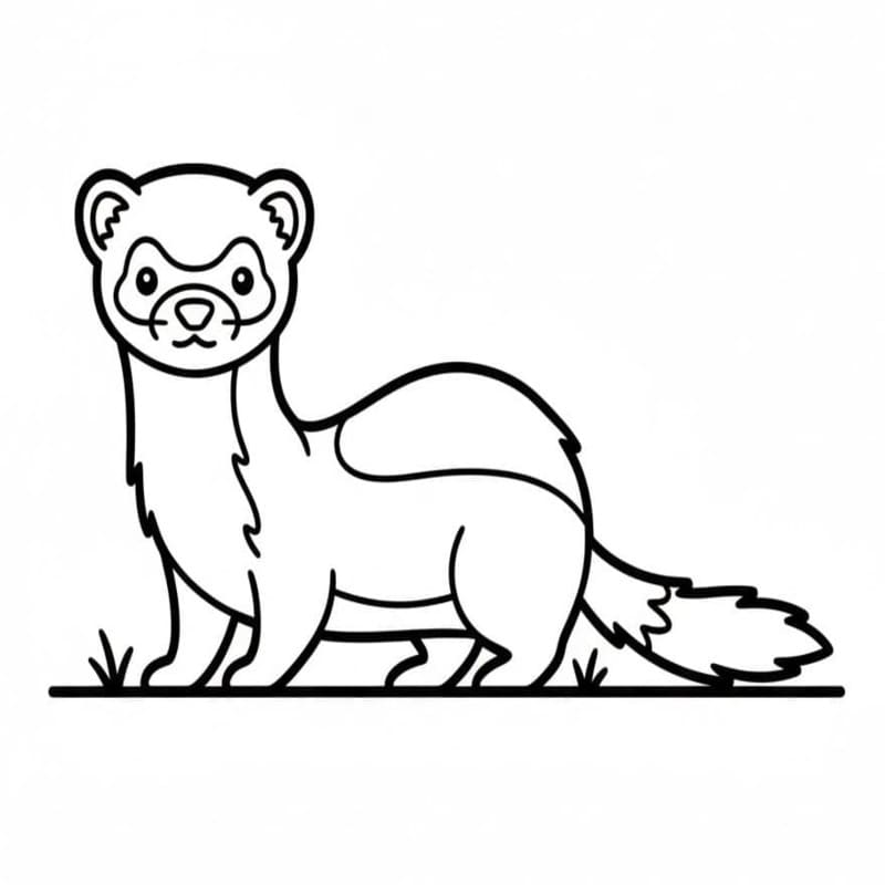 フェレット 画像 ぬりえ