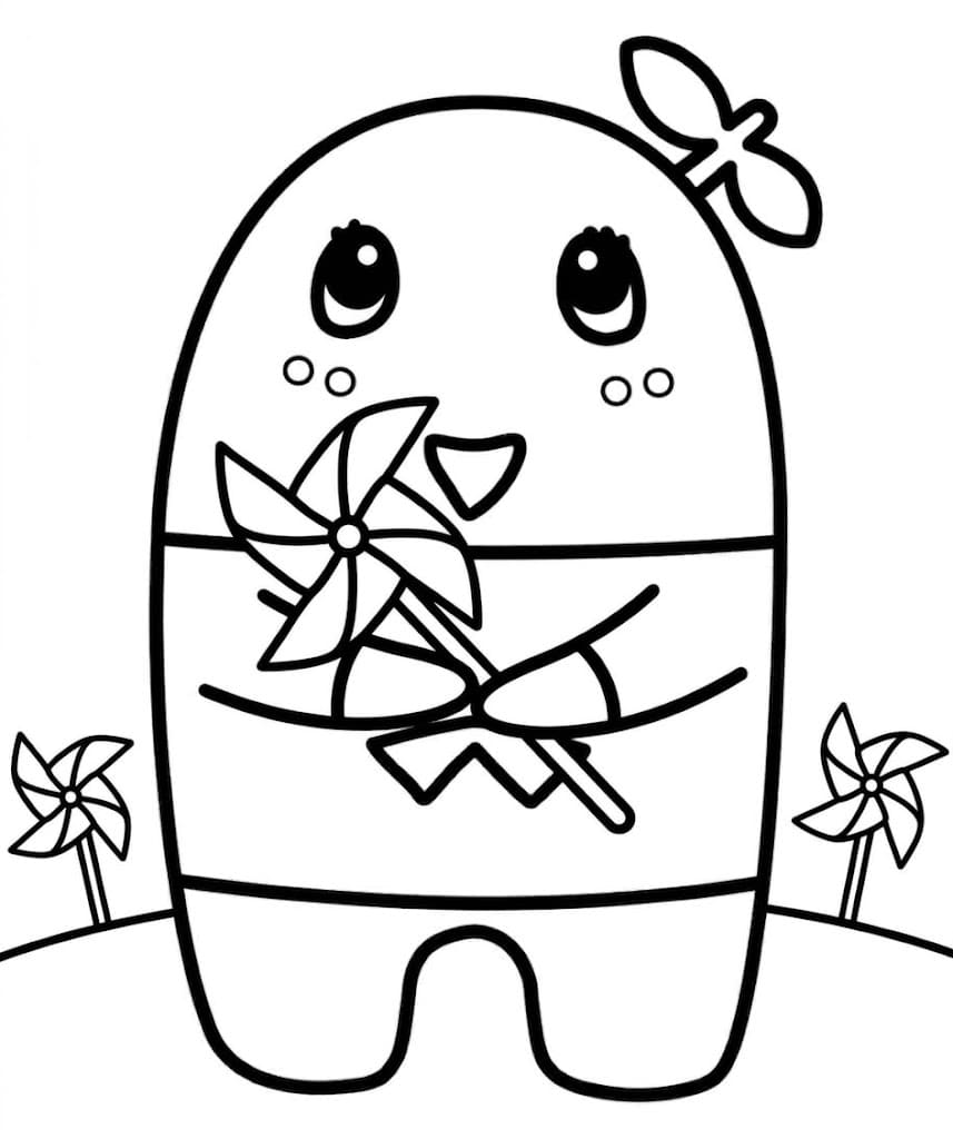 ふなっしー 描く ぬりえ