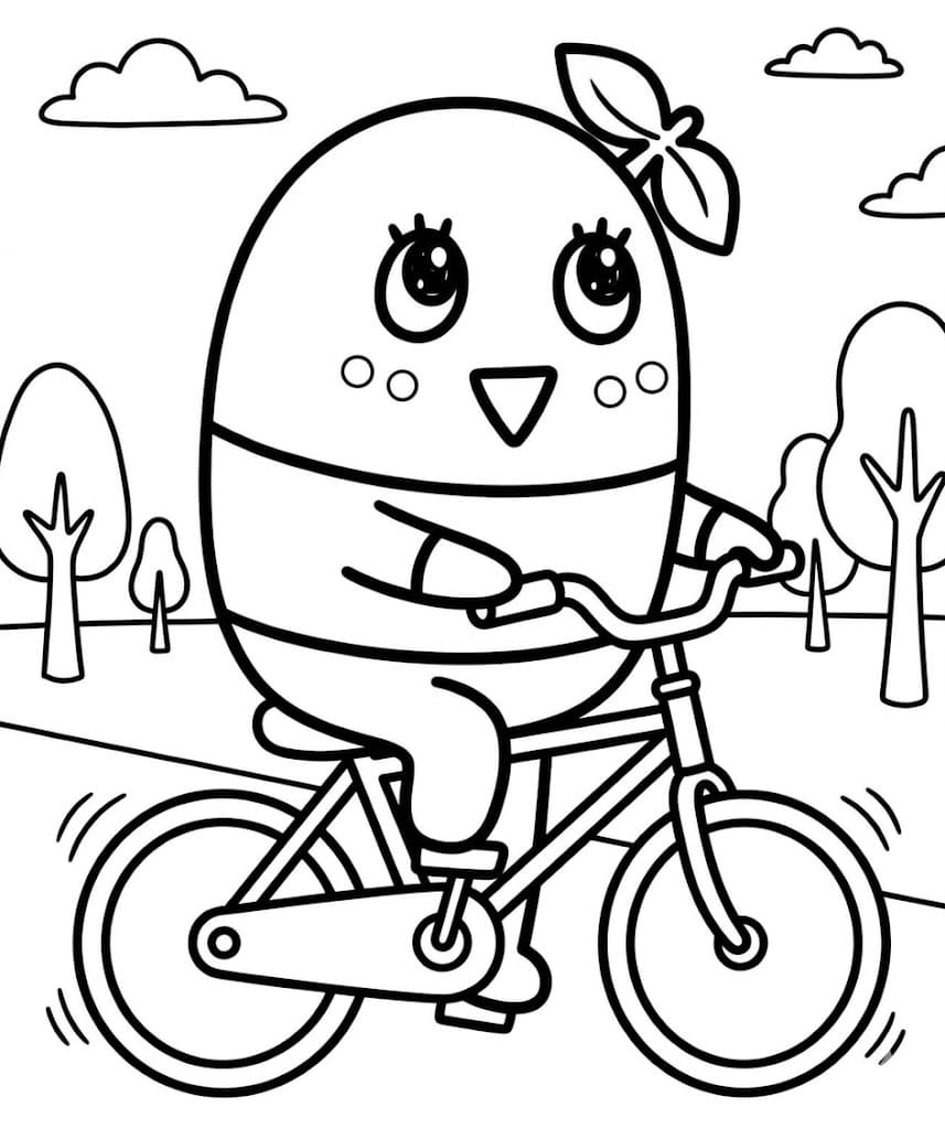 ふなっしー 簡単 ぬりえ