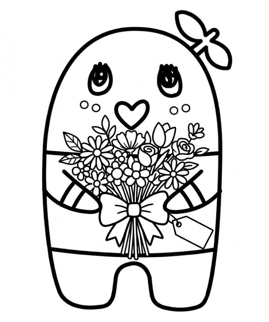 ふなっしー 基本的な ぬりえ