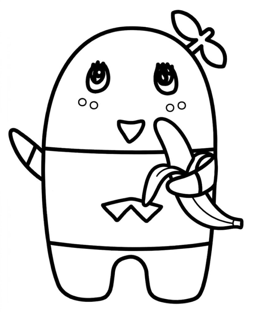 ふなっしー 無料で印刷可能 ぬりえ