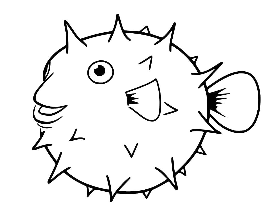 フグ 描く ぬりえ