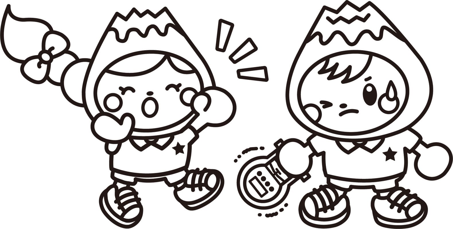 ふじっぴー 描画 ぬりえ