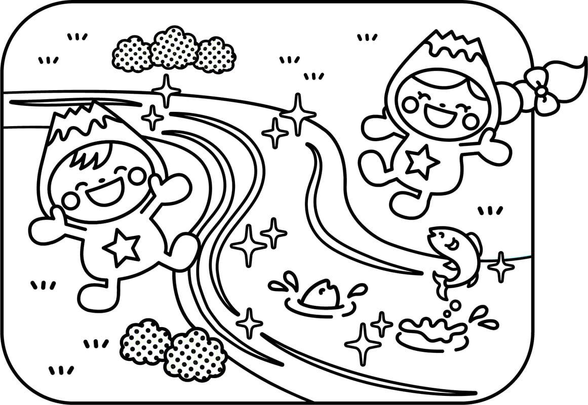 ふじっぴー 印刷可能 ぬりえ
