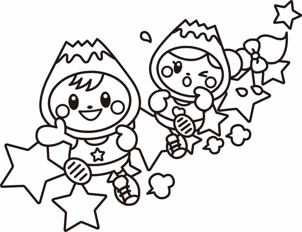 ふじっぴー 印刷 ぬりえ