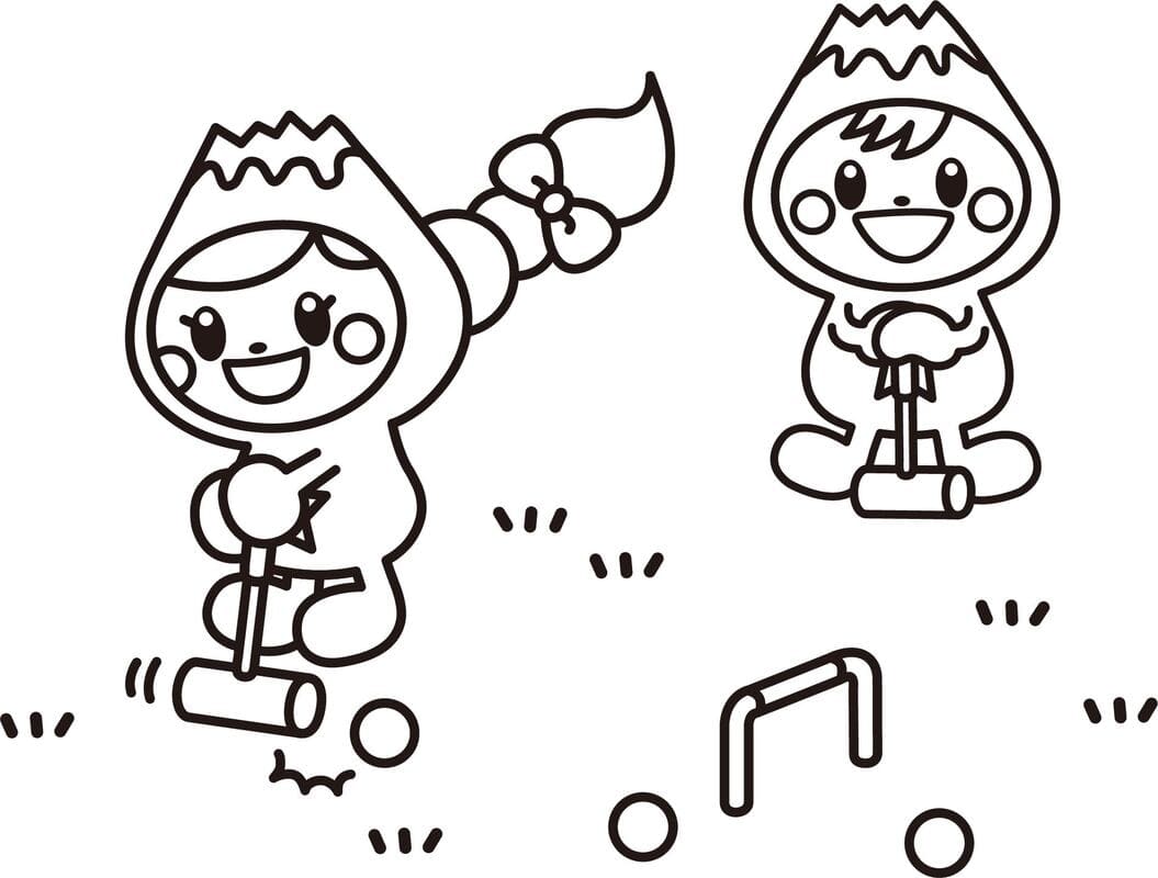 ふじっぴー 無料で印刷可能 ぬりえ