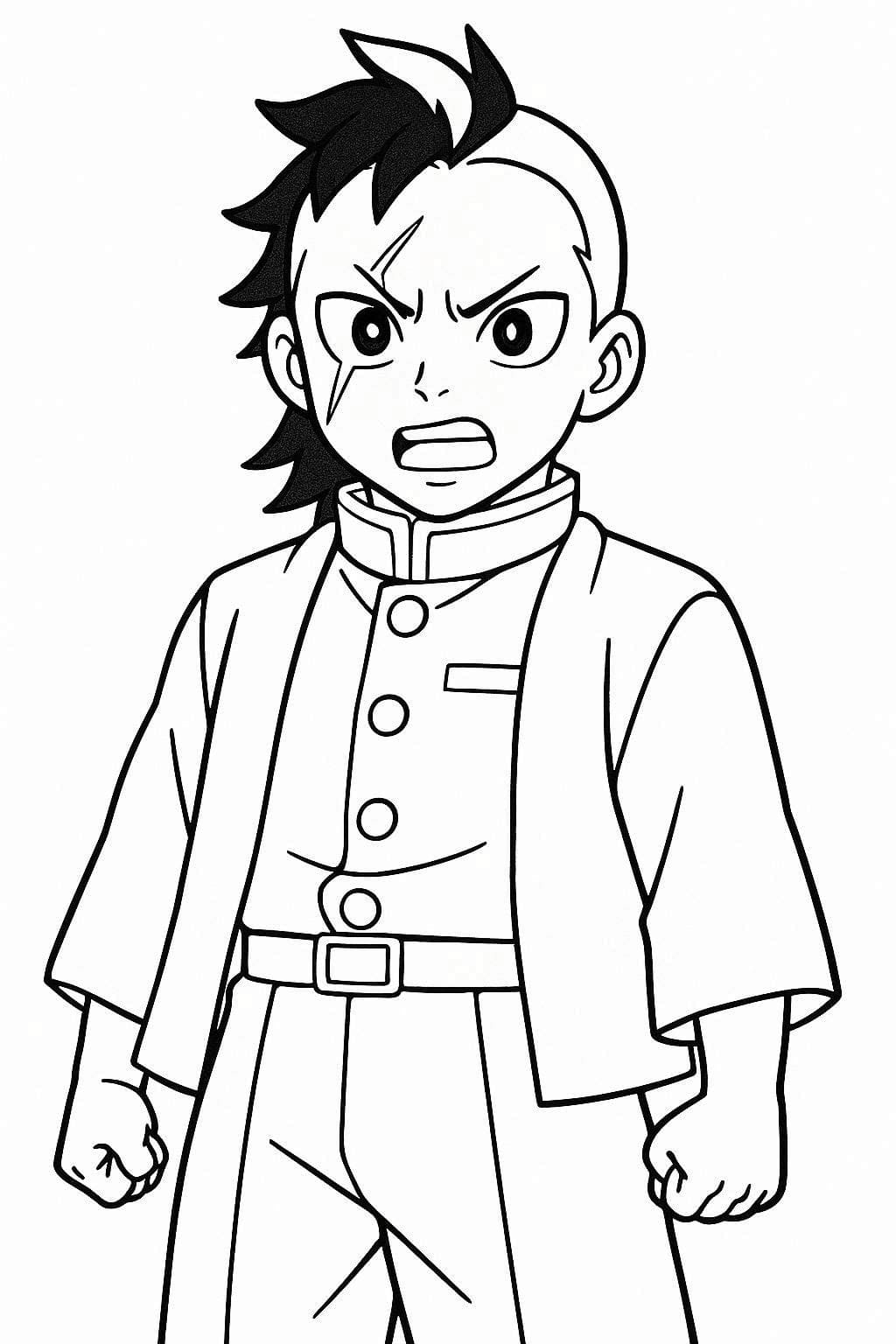 不死川玄弥 1 ぬりえ