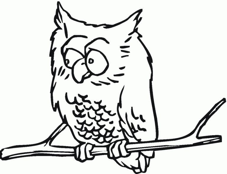 フクロウ 無料で印刷可能 ぬりえ