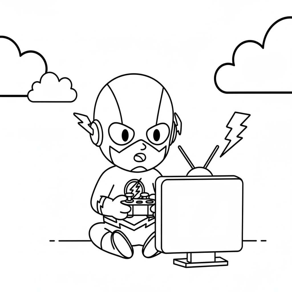 フラッシュ 6 ぬりえ