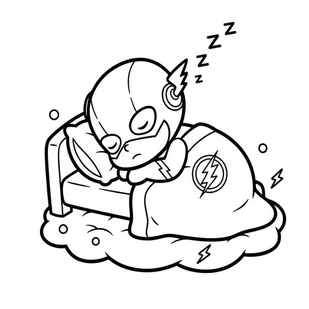 フラッシュ 7 ぬりえ