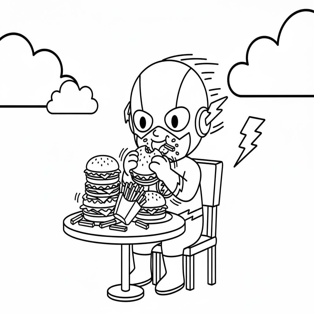 フラッシュ 8 ぬりえ