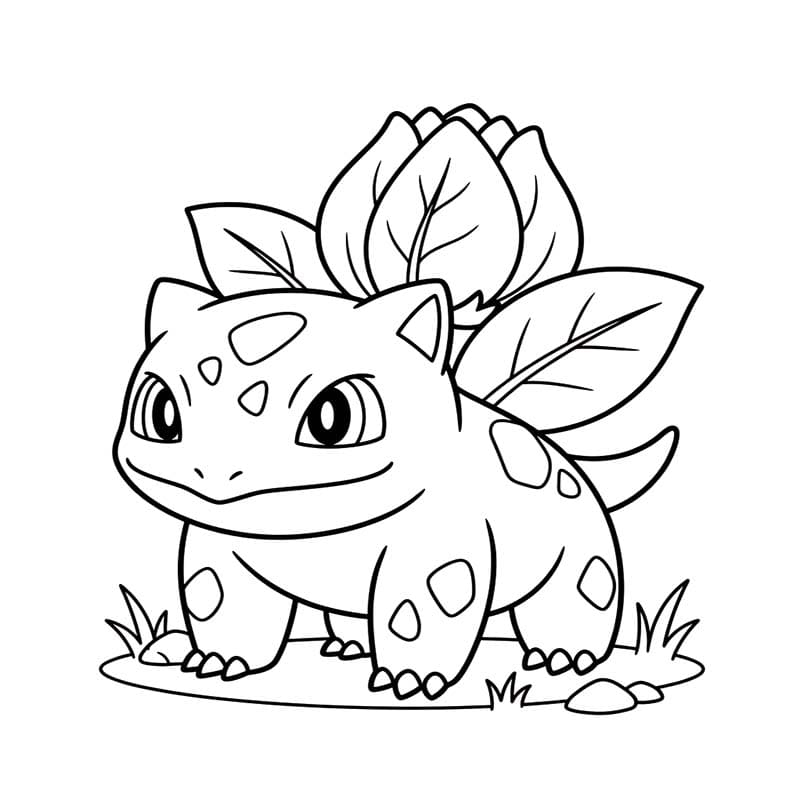 フシギソウ 簡単 ぬりえ