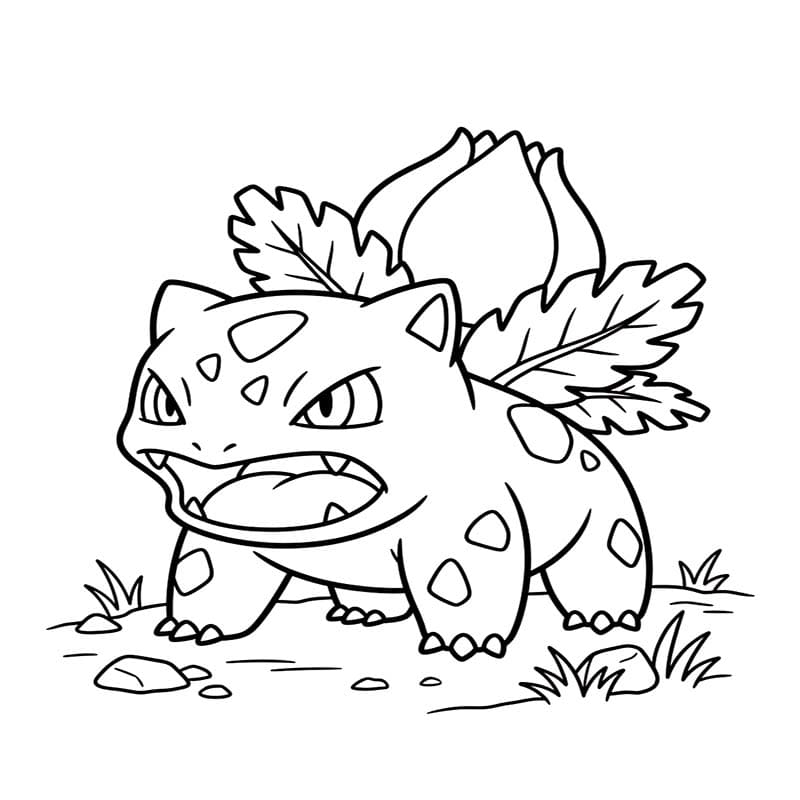 フシギソウ 無料で ぬりえ