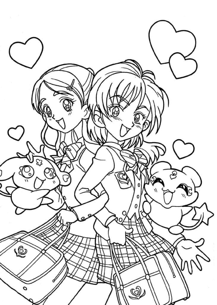 ふたりはプリキュア 1 ぬりえ