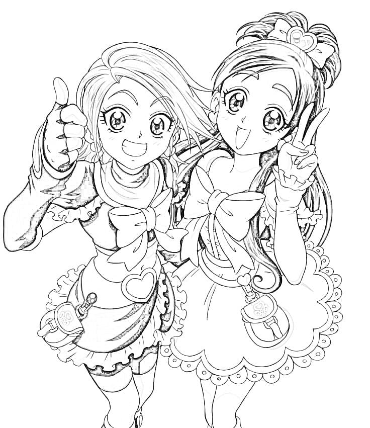 ふたりはプリキュア 2 ぬりえ