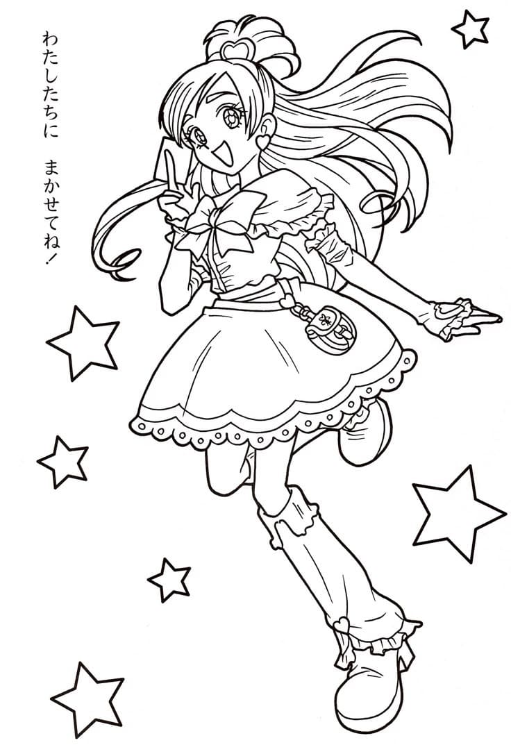 ふたりはプリキュア簡単だね ぬりえ