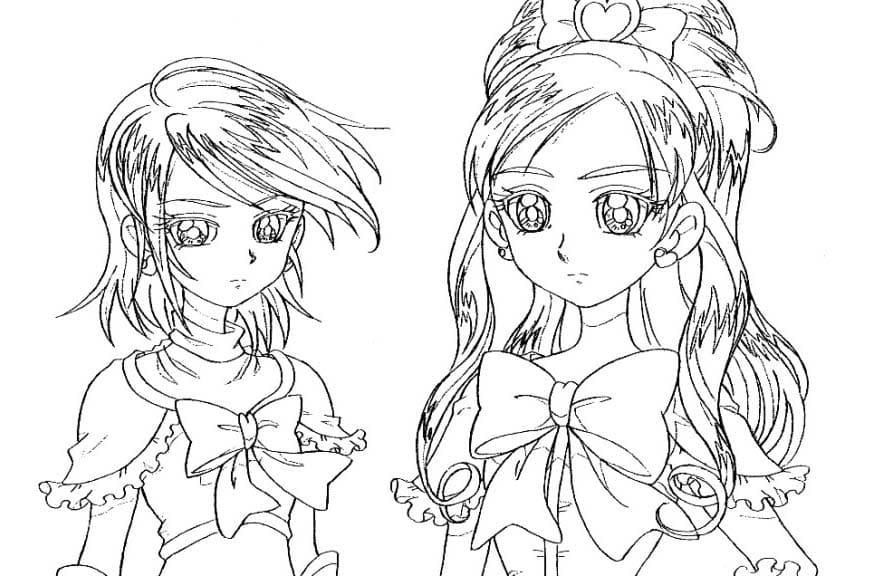 ふたりはプリキュアの無料プリント ぬりえ