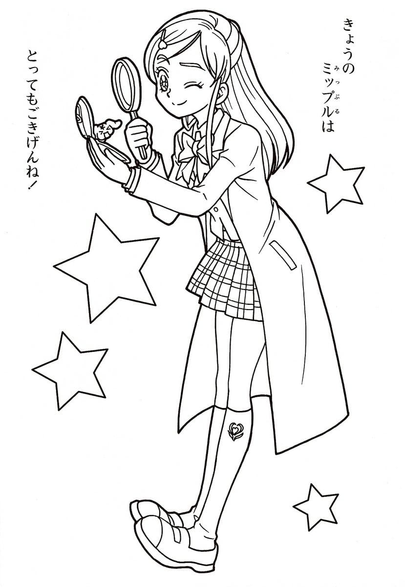ふたりはプリキュアを描いてください ぬりえ