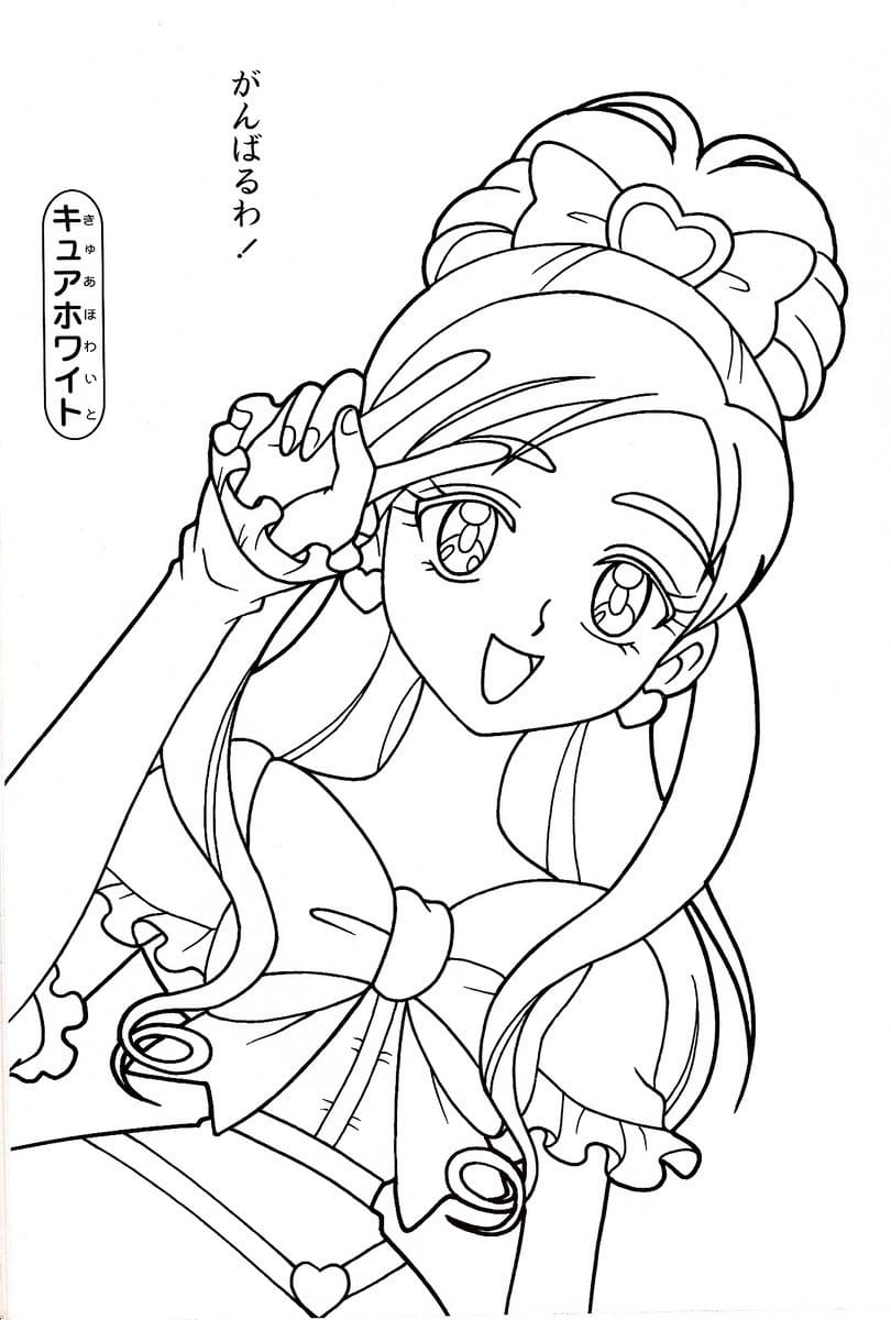 ふたりはプリキュアを簡単に描く ぬりえ