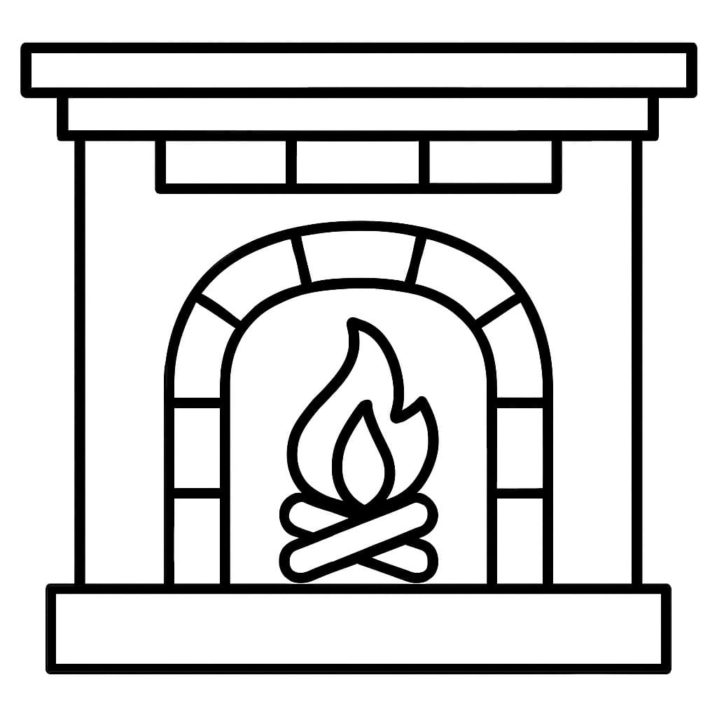 普通 暖炉 ぬりえ