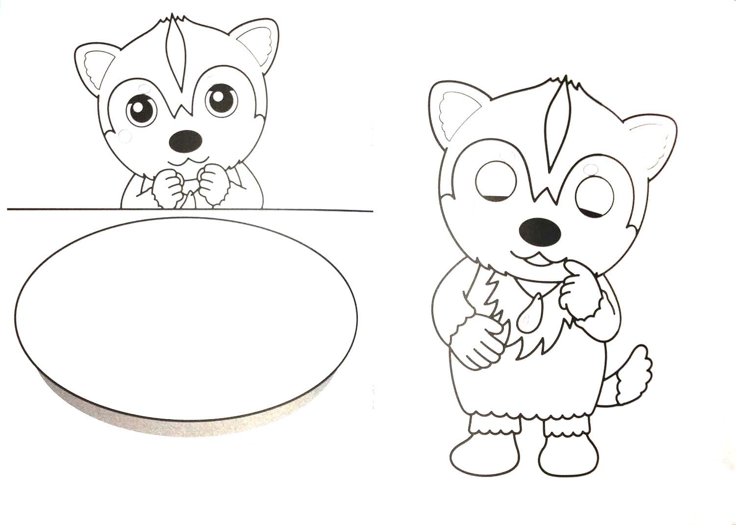 ガラピコぷ 2 ぬりえ