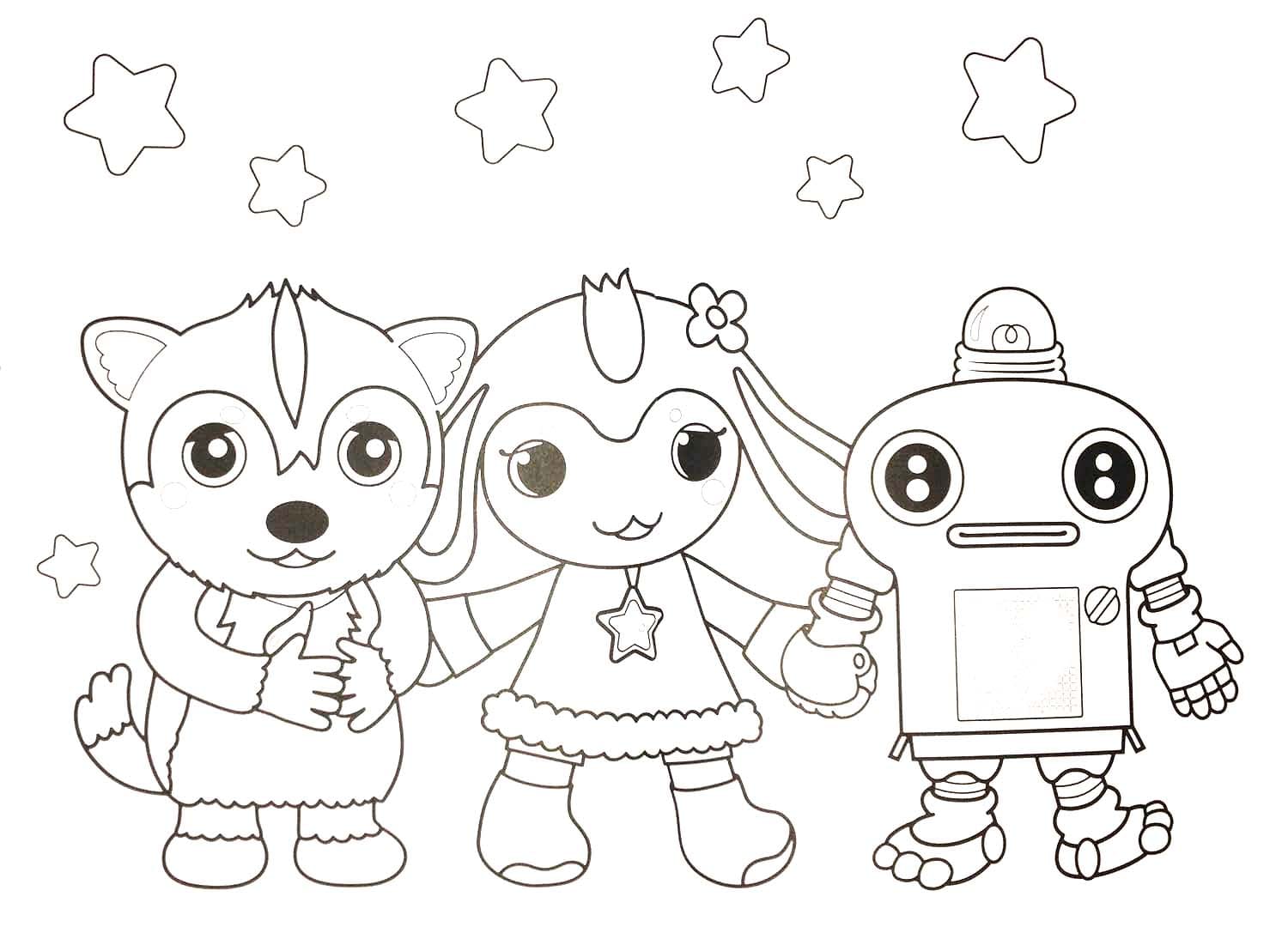 ガラピコぷ 5 ぬりえ