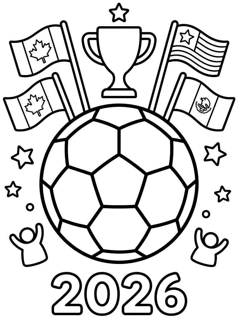 画像 2026年ワールドカップ 簡単 ぬりえ