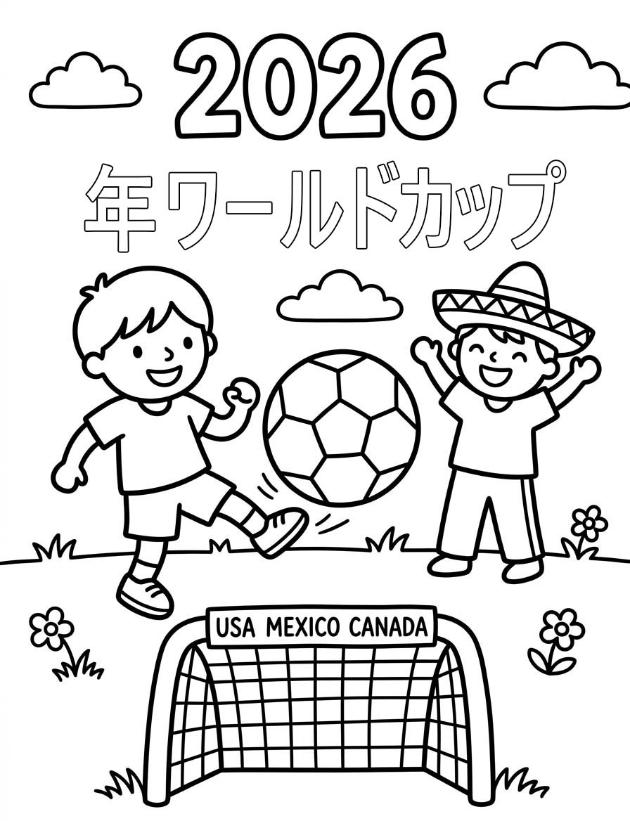 画像 2026年ワールドカップ 無料で ぬりえ